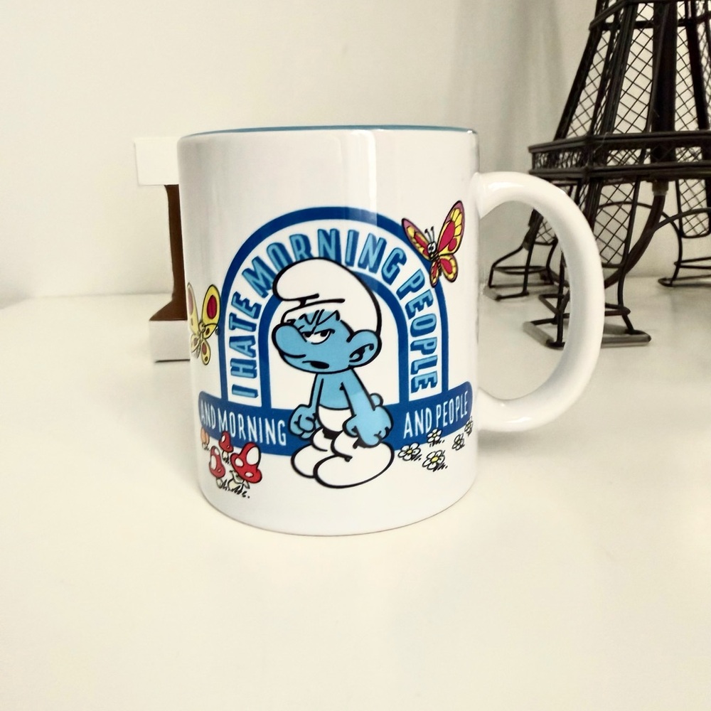 2 fir $12 The Smurfs Coffee Mug white an blue - Picture 3 of 4